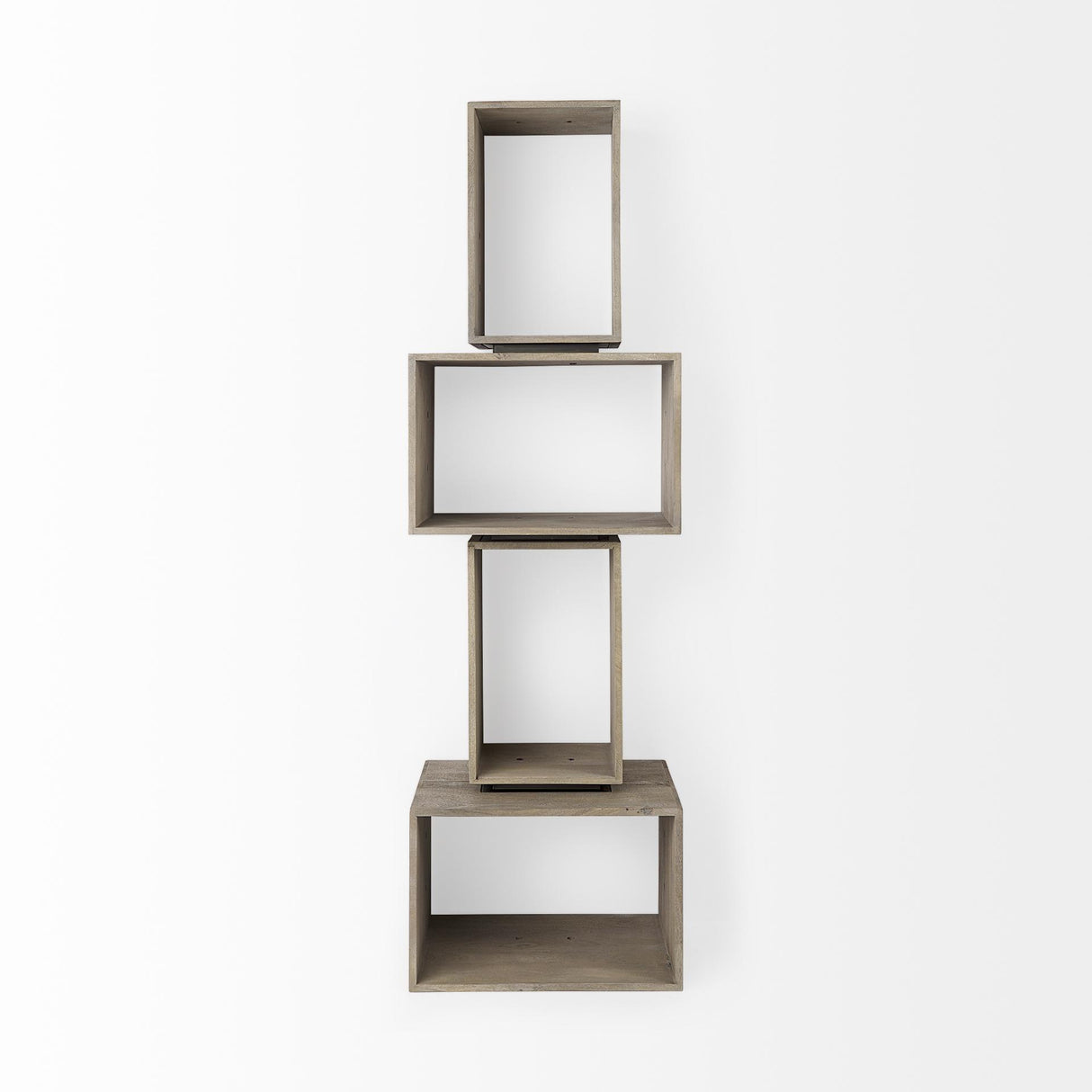 Mercana Simul (Set of 2) Light Brown Wood Modular Shelving Unit