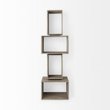 Mercana Simul (Set of 2) Light Brown Wood Modular Shelving Unit