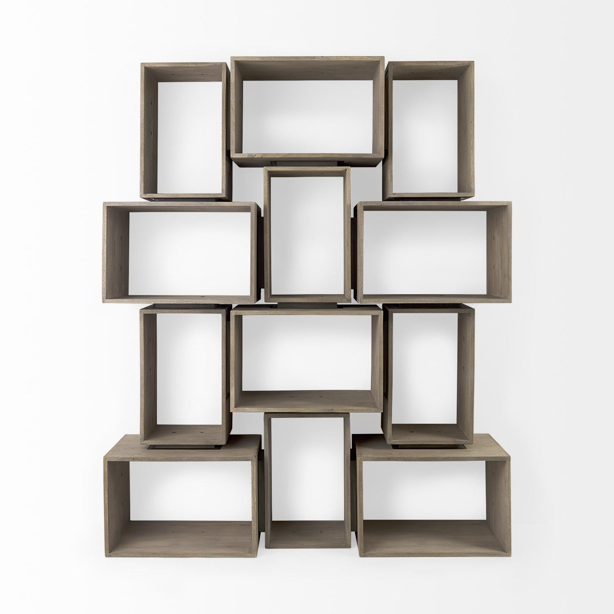 Mercana Simul (Set of 2) Light Brown Wood Modular Shelving Unit