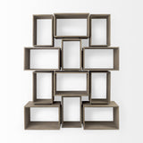 Mercana Simul (Set of 2) Light Brown Wood Modular Shelving Unit