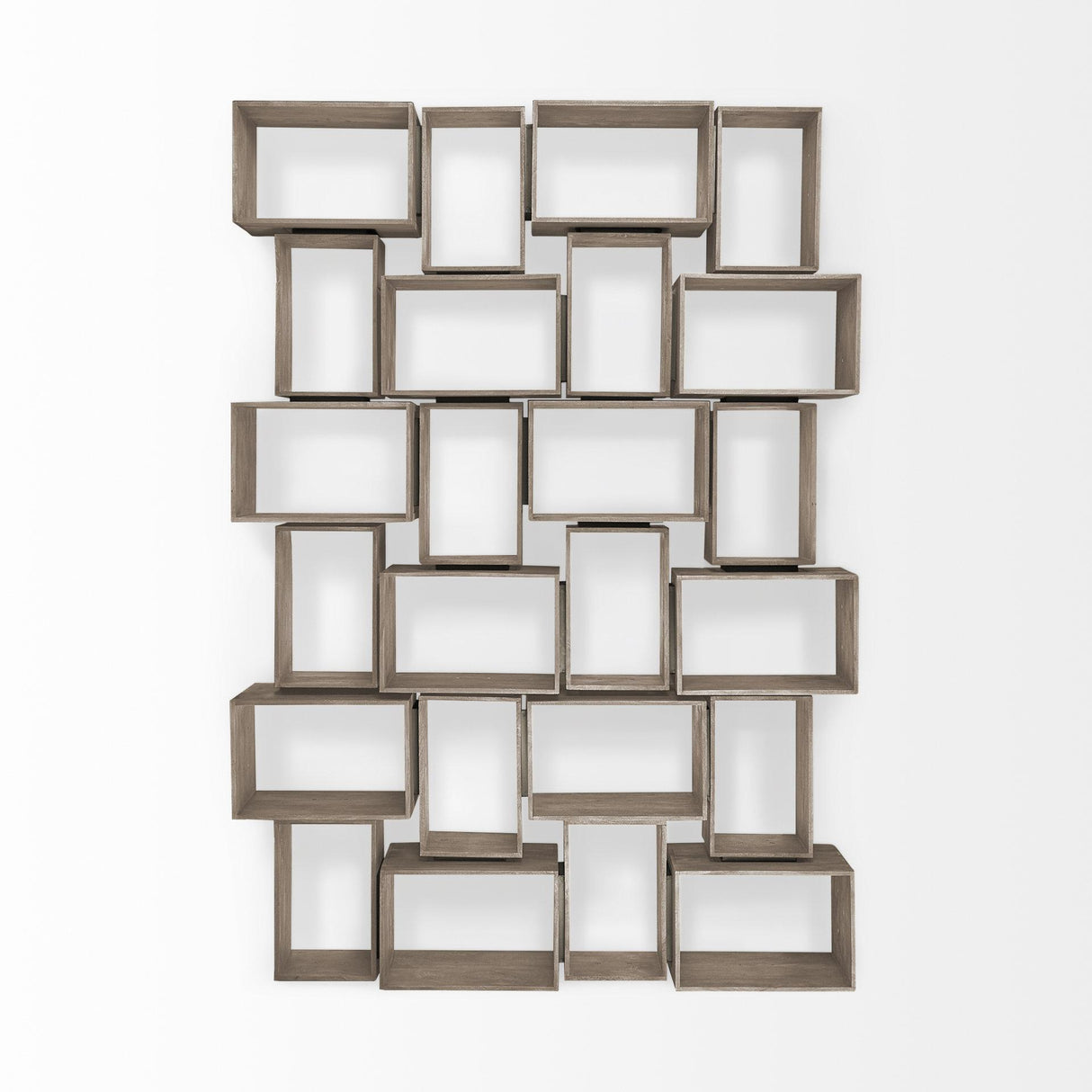 Mercana Simul (Set of 2) Light Brown Wood Modular Shelving Unit