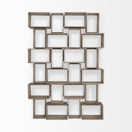 Mercana Simul (Set of 2) Light Brown Wood Modular Shelving Unit