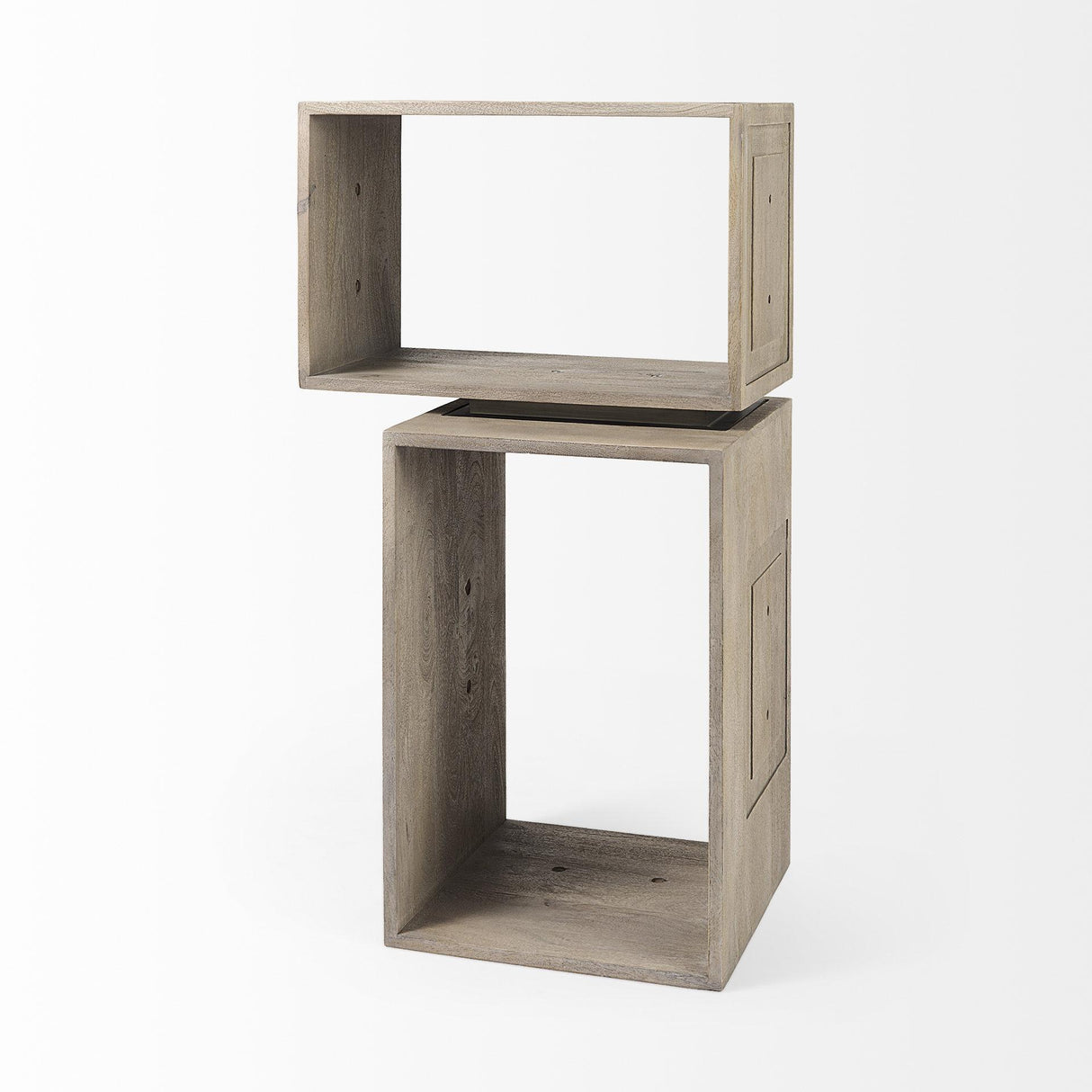 Mercana Simul (Set of 2) Light Brown Wood Modular Shelving Unit