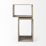 Mercana Simul (Set of 2) Light Brown Wood Modular Shelving Unit