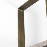 Mercana Taunton 80L x 10.5W x 90H Light Brown Wood W/ Gold Metal Frame 6 Tier Shelving Unit