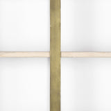 Mercana Taunton 80L x 10.5W x 90H Light Brown Wood W/ Gold Metal Frame 6 Tier Shelving Unit