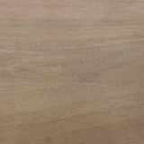 Mercana Taunton 80L x 10.5W x 90H Medium Brown Wood W/ Antique Nickel Metal Frame 6 Tier Shelving Unit