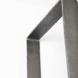 Mercana Taunton 80L x 10.5W x 90H Medium Brown Wood W/ Antique Nickel Metal Frame 6 Tier Shelving Unit