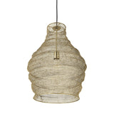 Mercana Halycon 16.0L x 16.0W x 20.0H Gold Mesh and Iron Pendant Light