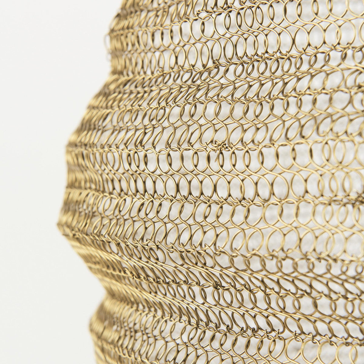 Mercana Halycon 16.0L x 16.0W x 20.0H Gold Mesh and Iron Pendant Light