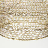 Mercana Halycon 16.0L x 16.0W x 20.0H Gold Mesh and Iron Pendant Light