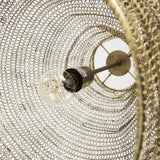 Mercana Halycon 16.0L x 16.0W x 20.0H Gold Mesh and Iron Pendant Light