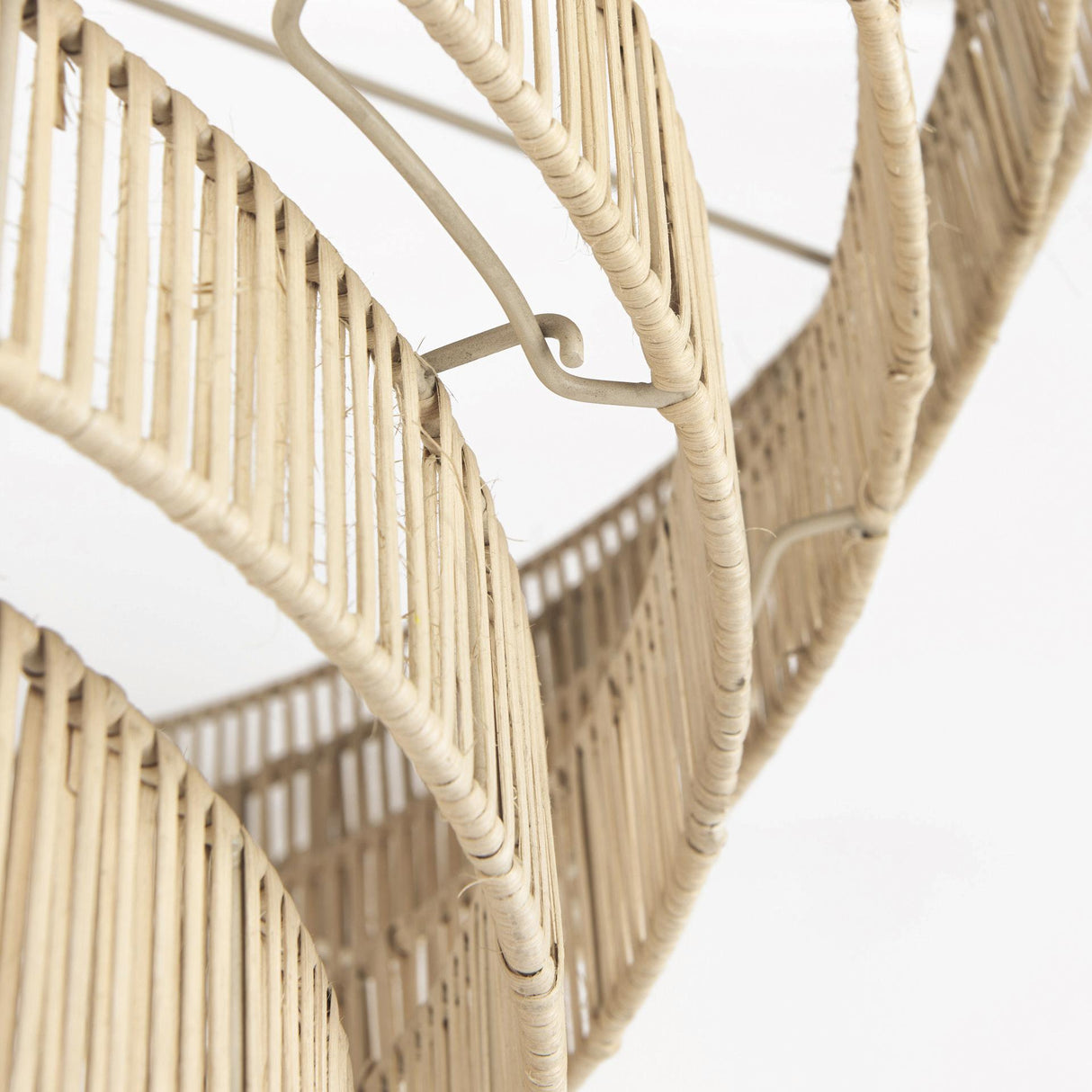 Mercana Marimba 40 L x 40 W x 24 H Natural Cane 6 Tier Chandelier