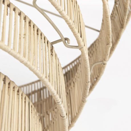 Mercana Marimba 40 L x 40 W x 24 H Natural Cane 6 Tier Chandelier