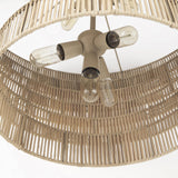 Mercana Marimba 40 L x 40 W x 24 H Natural Cane 6 Tier Chandelier