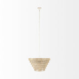 Mercana Marimba 40 L x 40 W x 24 H Natural Cane 6 Tier Chandelier
