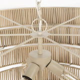 Mercana Marimba 40 L x 40 W x 24 H Natural Cane 6 Tier Chandelier