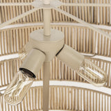 Mercana Marimba 40 L x 40 W x 24 H Natural Cane 6 Tier Chandelier