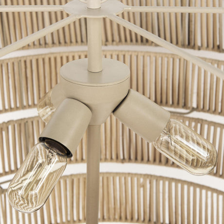 Mercana Marimba 40 L x 40 W x 24 H Natural Cane 6 Tier Chandelier