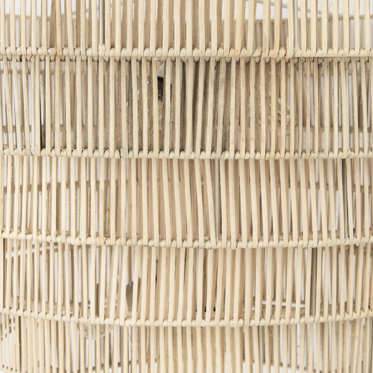 Mercana Marimba 40 L x 40 W x 24 H Natural Cane 6 Tier Chandelier