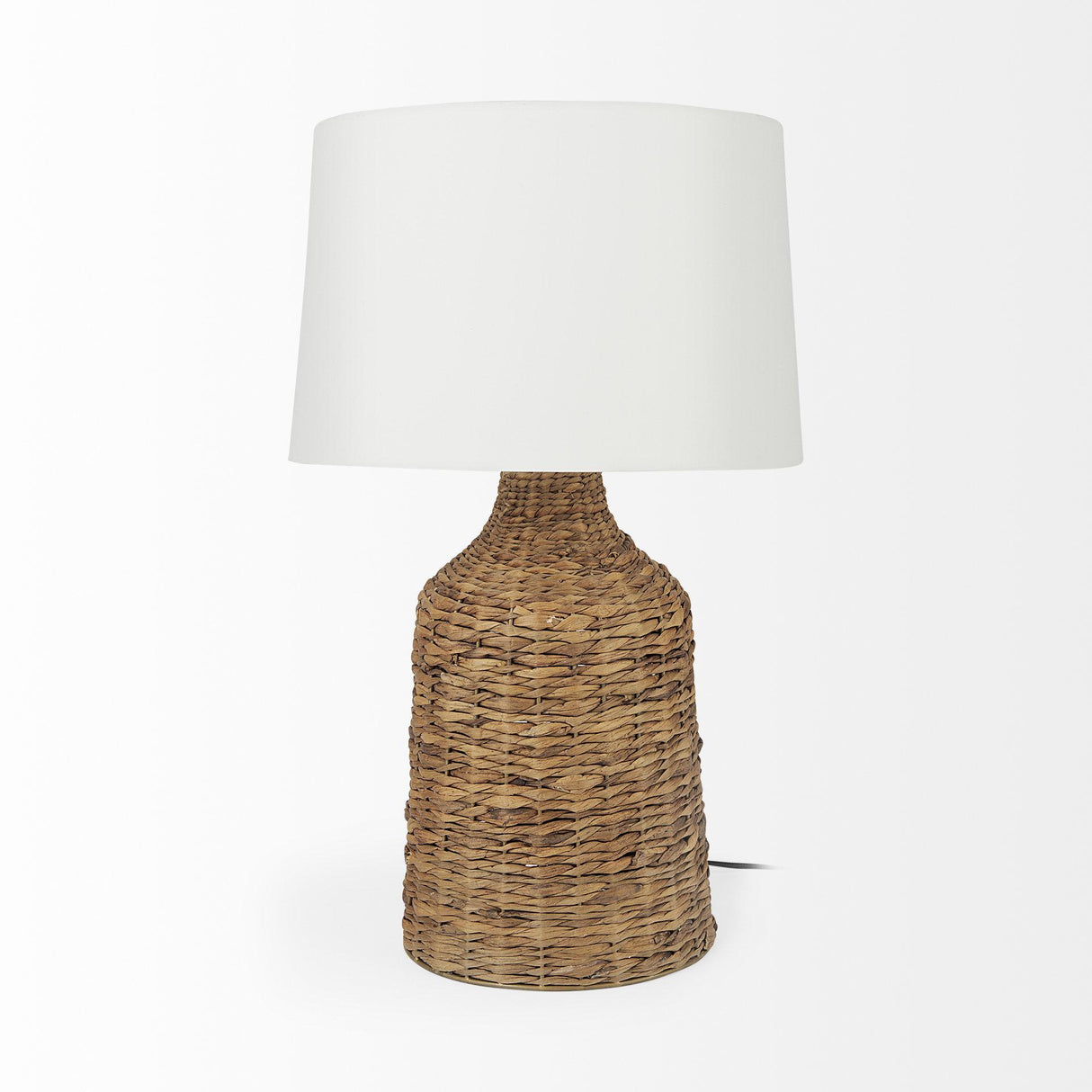 Mercana Campanile 12.0 L x 12.0 W x 18.8 H Brown Wicker Table Lamp