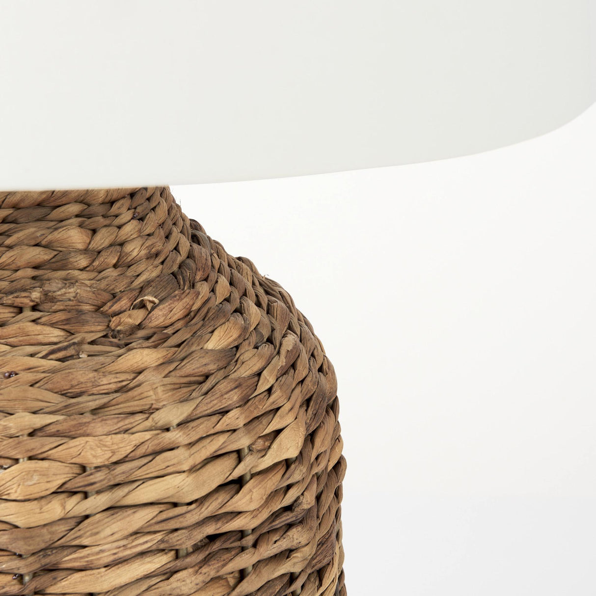 Mercana Campanile 12.0 L x 12.0 W x 18.8 H Brown Wicker Table Lamp