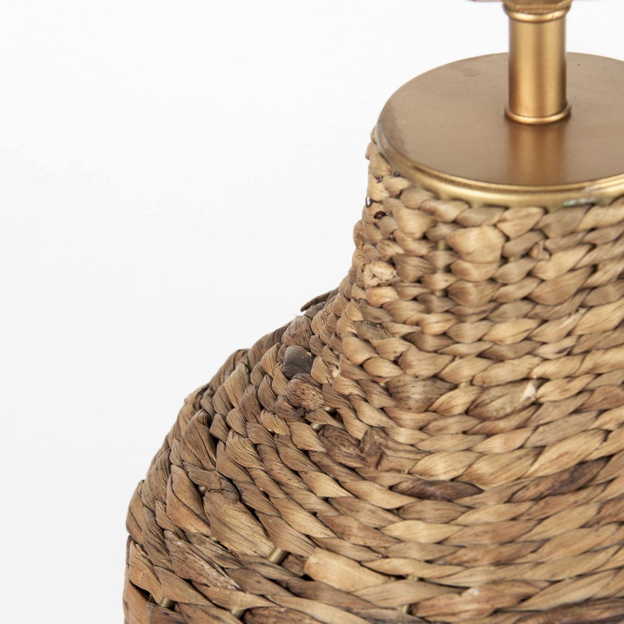 Mercana Campanile 12.0 L x 12.0 W x 18.8 H Brown Wicker Table Lamp