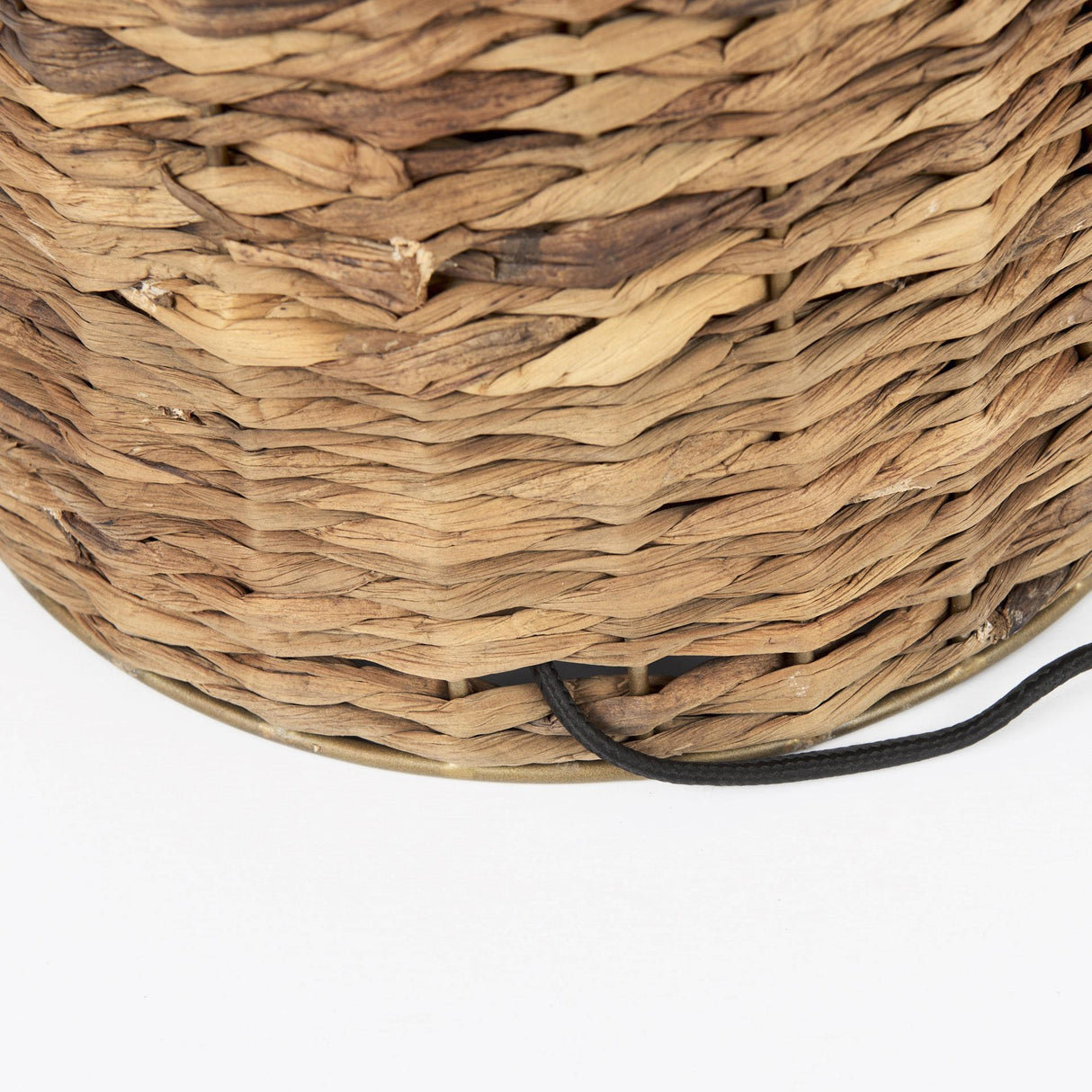 Mercana Campanile 12.0 L x 12.0 W x 18.8 H Brown Wicker Table Lamp