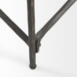 Mercana Lorlei I 53.0 X 35.0 X 15.5 White Marble Top W/ X-Shaped Gray Iron Base Coffee Table