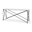 Mercana Lorlei Marble Top w/ Gray Iron Base Console Table