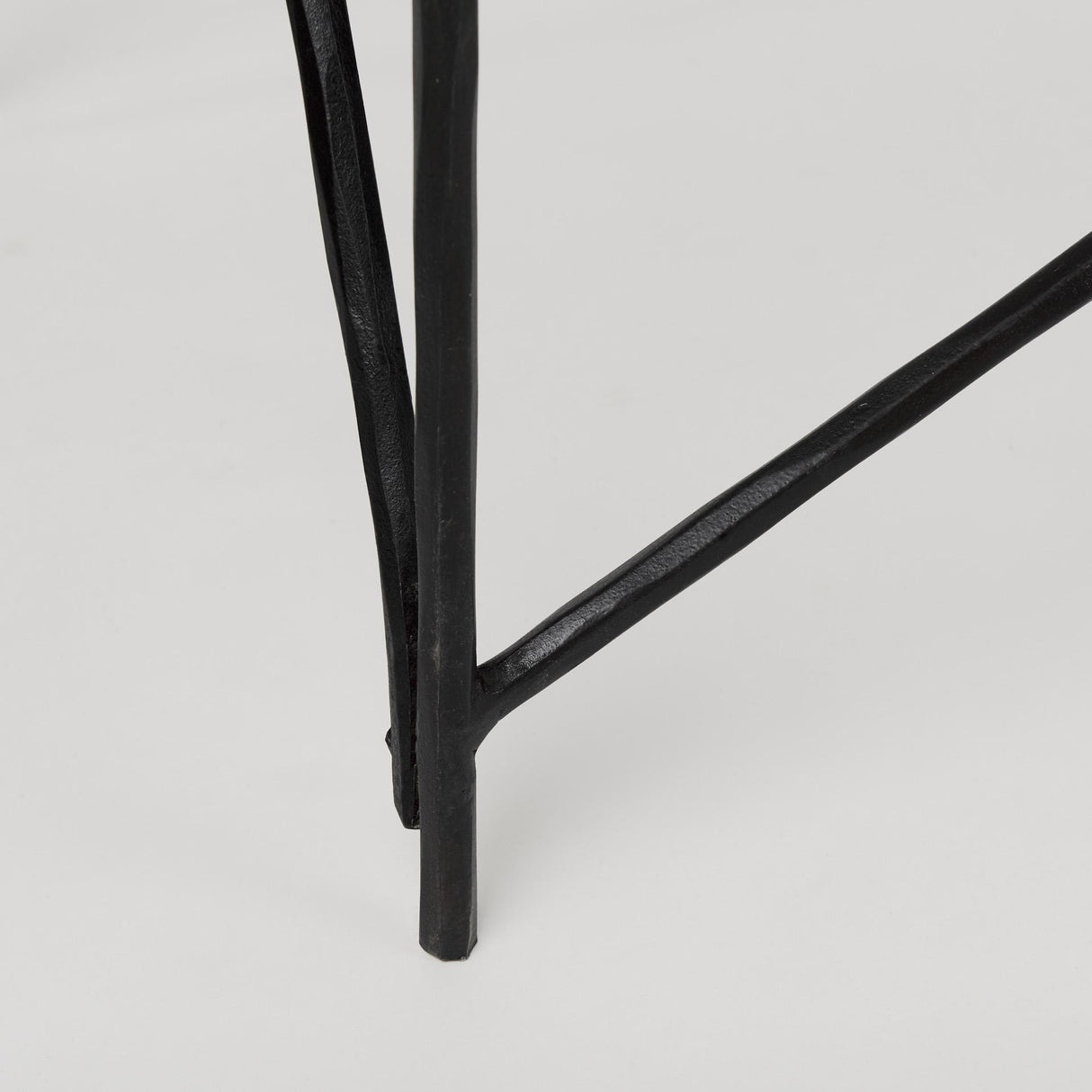 Mercana Lorlei Marble Top w/ Gray Iron Base Console Table