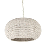 Mercana Theta 30.0 L x 30.0 W x 15.0 H White-Washed Beaded Chandelier