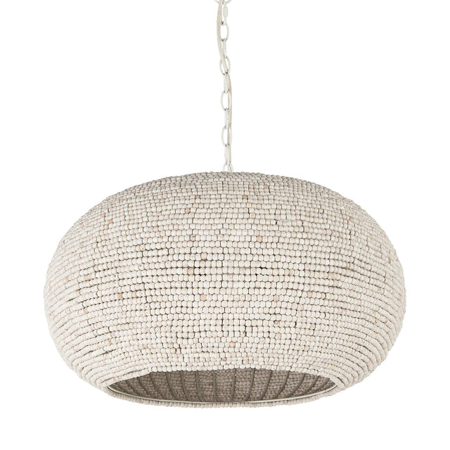 Mercana Theta 30.0 L x 30.0 W x 15.0 H White-Washed Beaded Chandelier