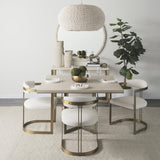 Mercana Theta 30.0 L x 30.0 W x 15.0 H White-Washed Beaded Chandelier