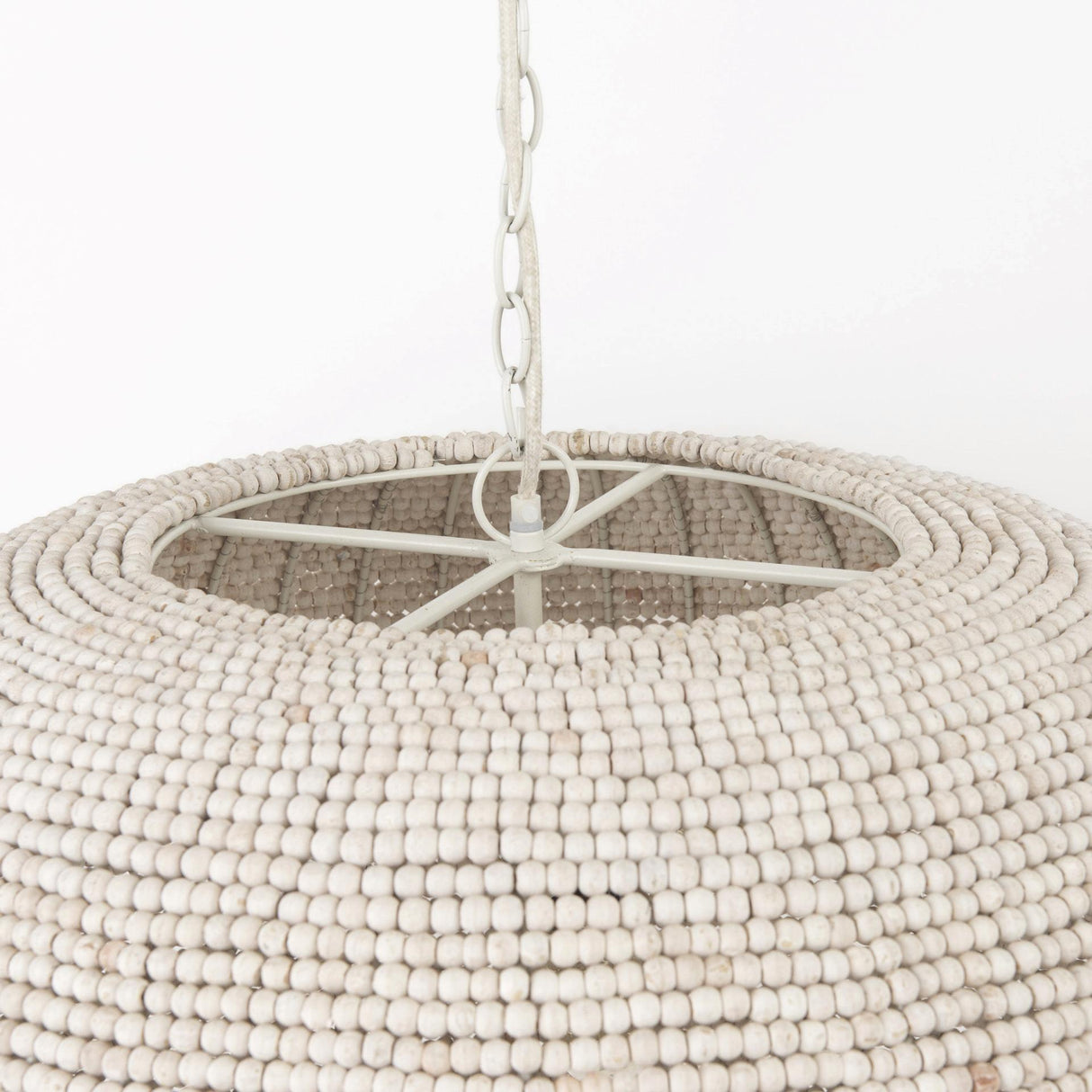 Mercana Theta 30.0 L x 30.0 W x 15.0 H White-Washed Beaded Chandelier
