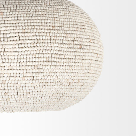 Mercana Theta 30.0 L x 30.0 W x 15.0 H White-Washed Beaded Chandelier
