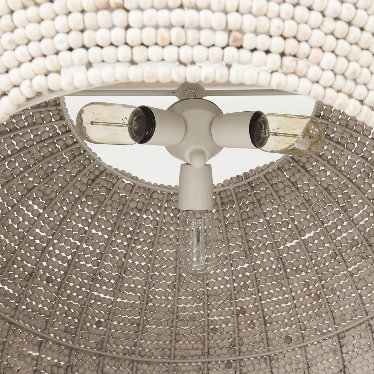 Mercana Theta 30.0 L x 30.0 W x 15.0 H White-Washed Beaded Chandelier