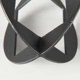 Mercana Cusco 6.0 L x 6.0 W x 6.0 H Black Iron Small Gunmetal Geometric Decorative Object