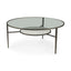 Mercana Felicity 36.0L x 36.0W x 16.0H Marble Top W/Iron Frame Coffee Table