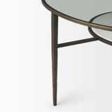 Mercana Felicity 36.0L x 36.0W x 16.0H Marble Top W/Iron Frame Coffee Table