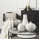 Mercana Felicity 36.0L x 36.0W x 16.0H Marble Top W/Iron Frame Coffee Table