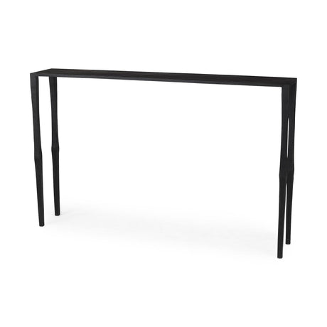 Mercana Timothy 48.0 X 8.0 X 30.0 Ebony Black Iron Console Table