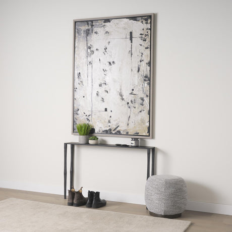 Mercana Timothy 48.0 X 8.0 X 30.0 Ebony Black Iron Console Table