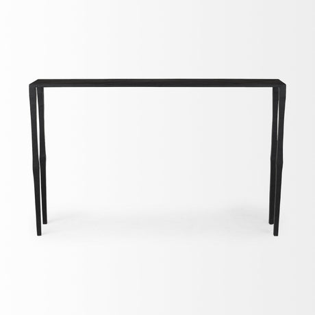 Mercana Timothy 48.0 X 8.0 X 30.0 Ebony Black Iron Console Table