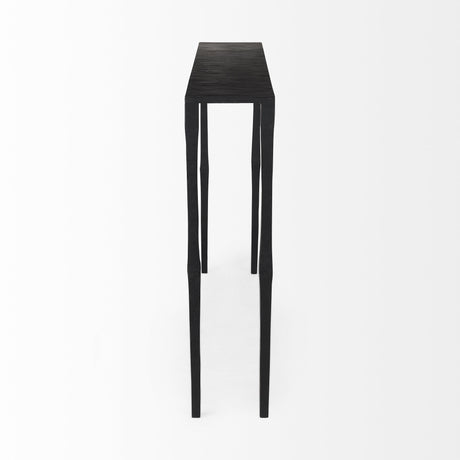 Mercana Timothy 48.0 X 8.0 X 30.0 Ebony Black Iron Console Table
