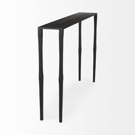 Mercana Timothy 48.0 X 8.0 X 30.0 Ebony Black Iron Console Table