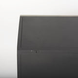 Mercana Roxdale 82.0L x 18.0W x 29.0H Acid Wash Metal Sideboard