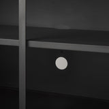 Mercana Roxdale 82.0L x 18.0W x 29.0H Acid Wash Metal Sideboard