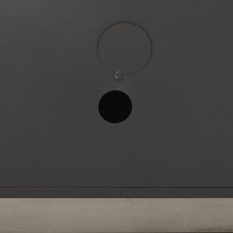 Mercana Roxdale 82.0L x 18.0W x 29.0H Acid Wash Metal Sideboard