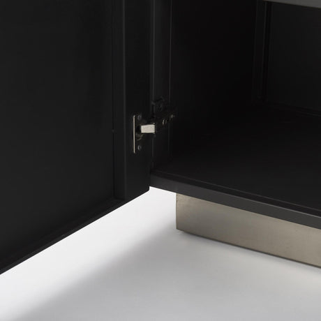 Mercana Roxdale 82.0L x 18.0W x 29.0H Acid Wash Metal Sideboard